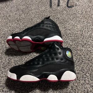 Jordan 13- Size 11c Kids Shoes Black and Red